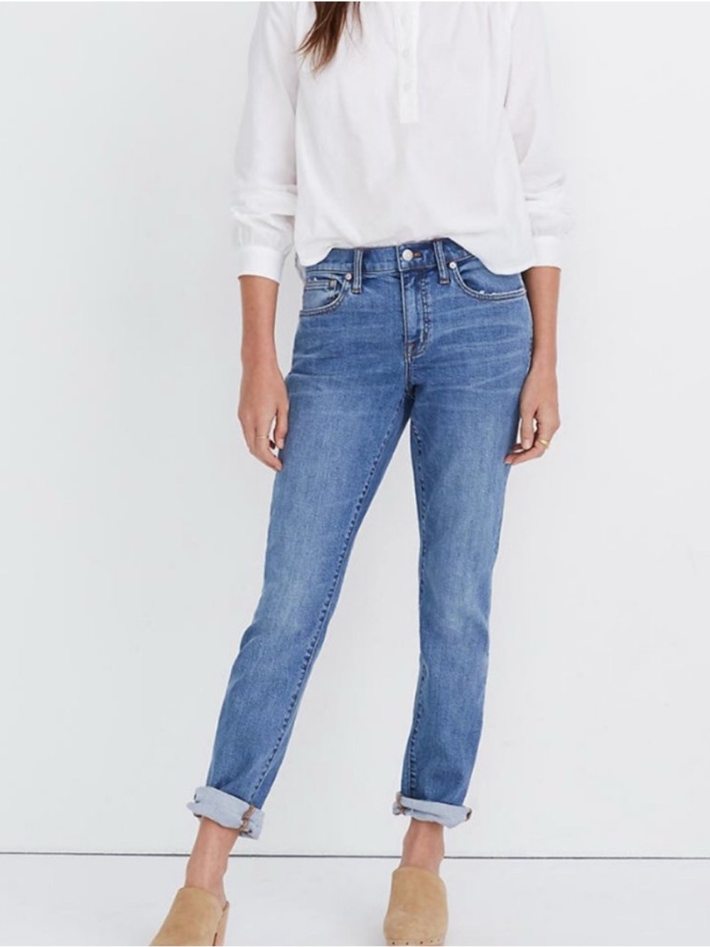 Madewell The Slim Boyjean in Willowbrush Wash Mid Rise Women's Size 31